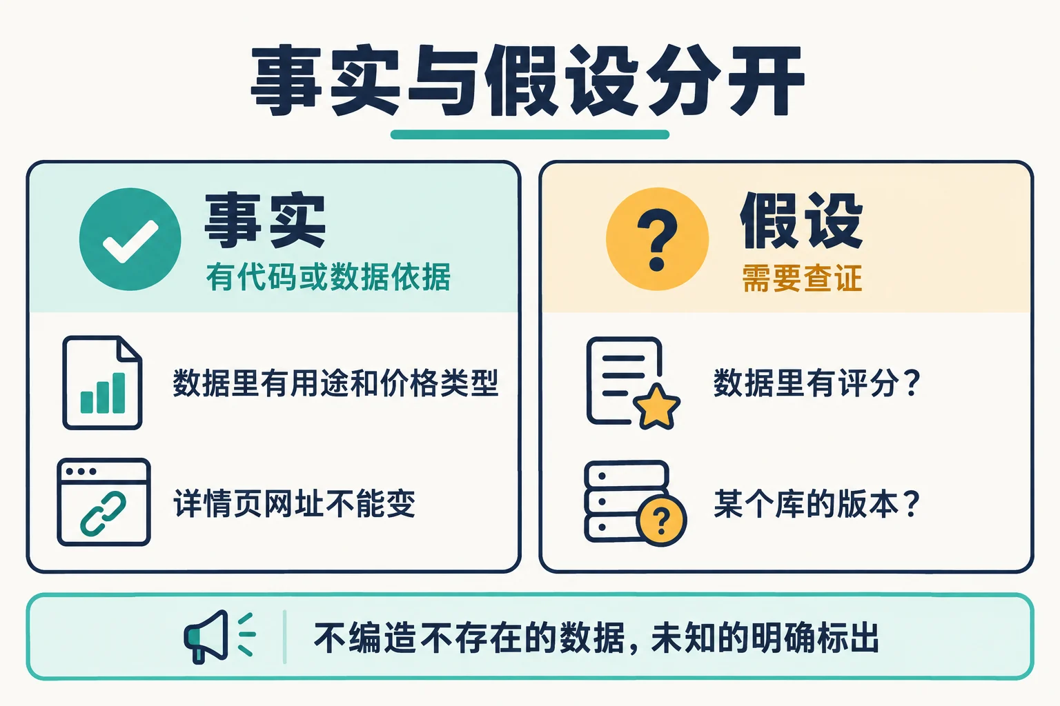 事实与假设分开