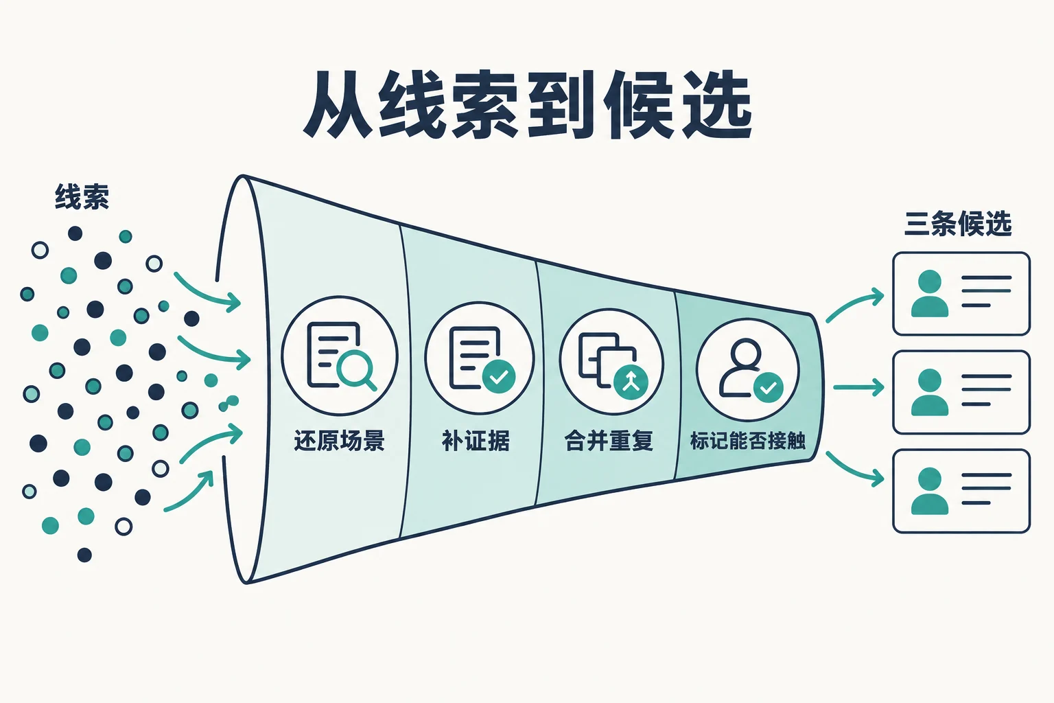 从线索到候选