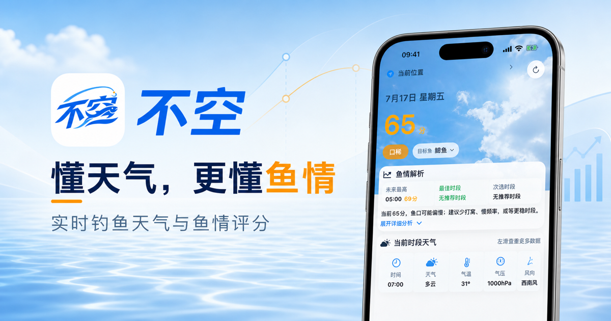 不空：钓鱼天气与鱼情记录 首页或项目页面截图