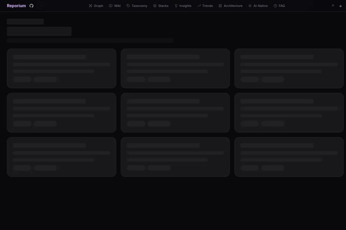 reporium 首页或项目页面截图